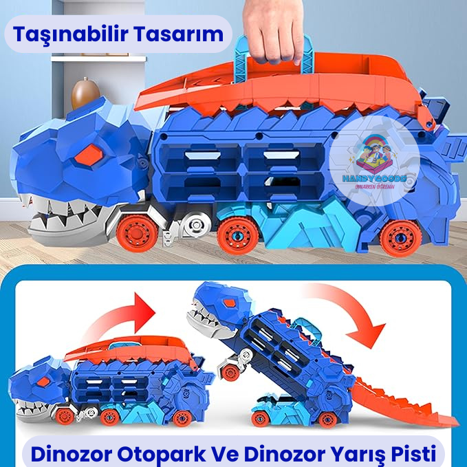 HandyGoods® Dinozor Yarış Kamyonu